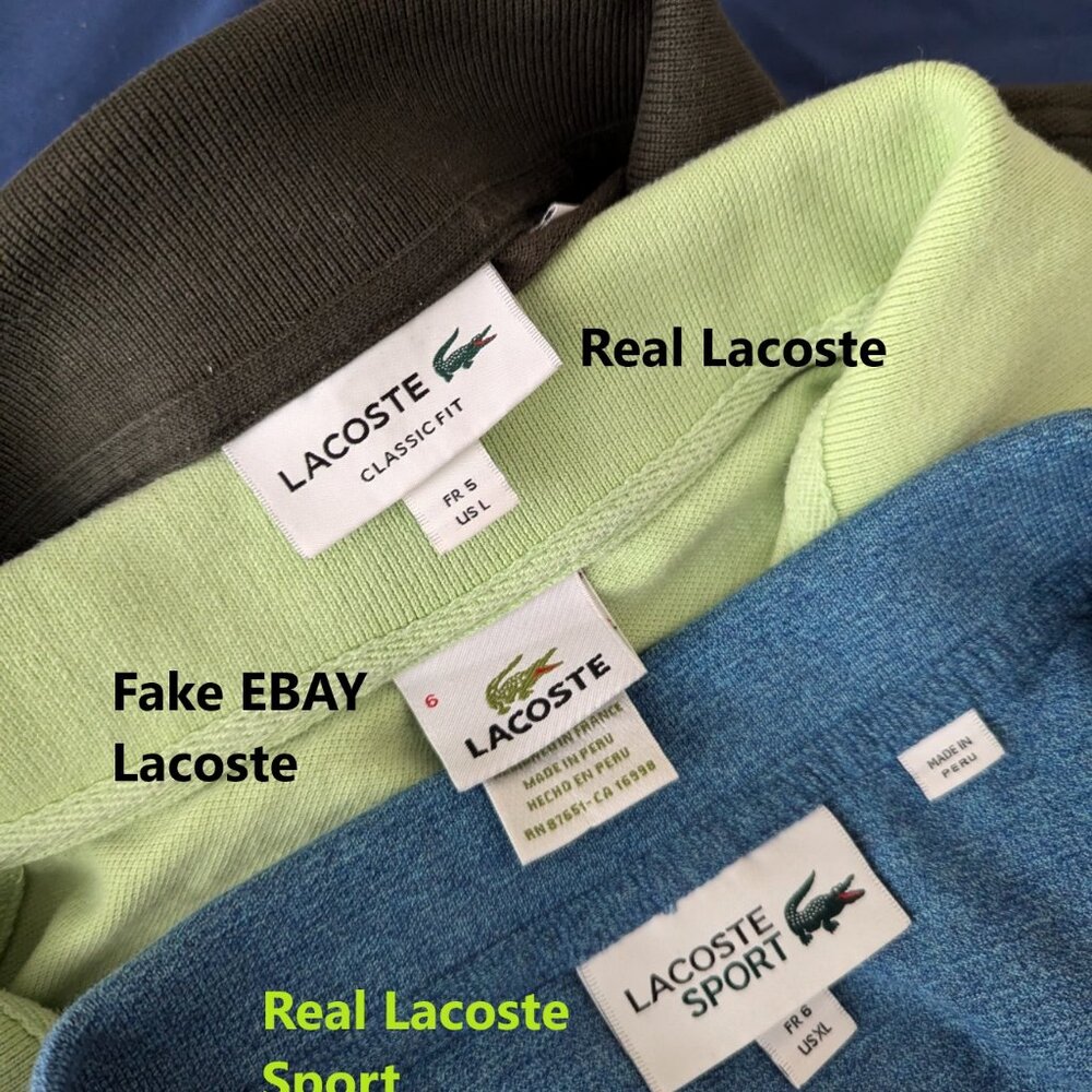 Lacoste new authentic V-Neck T-shirt - flaw - Picture 10 of 12